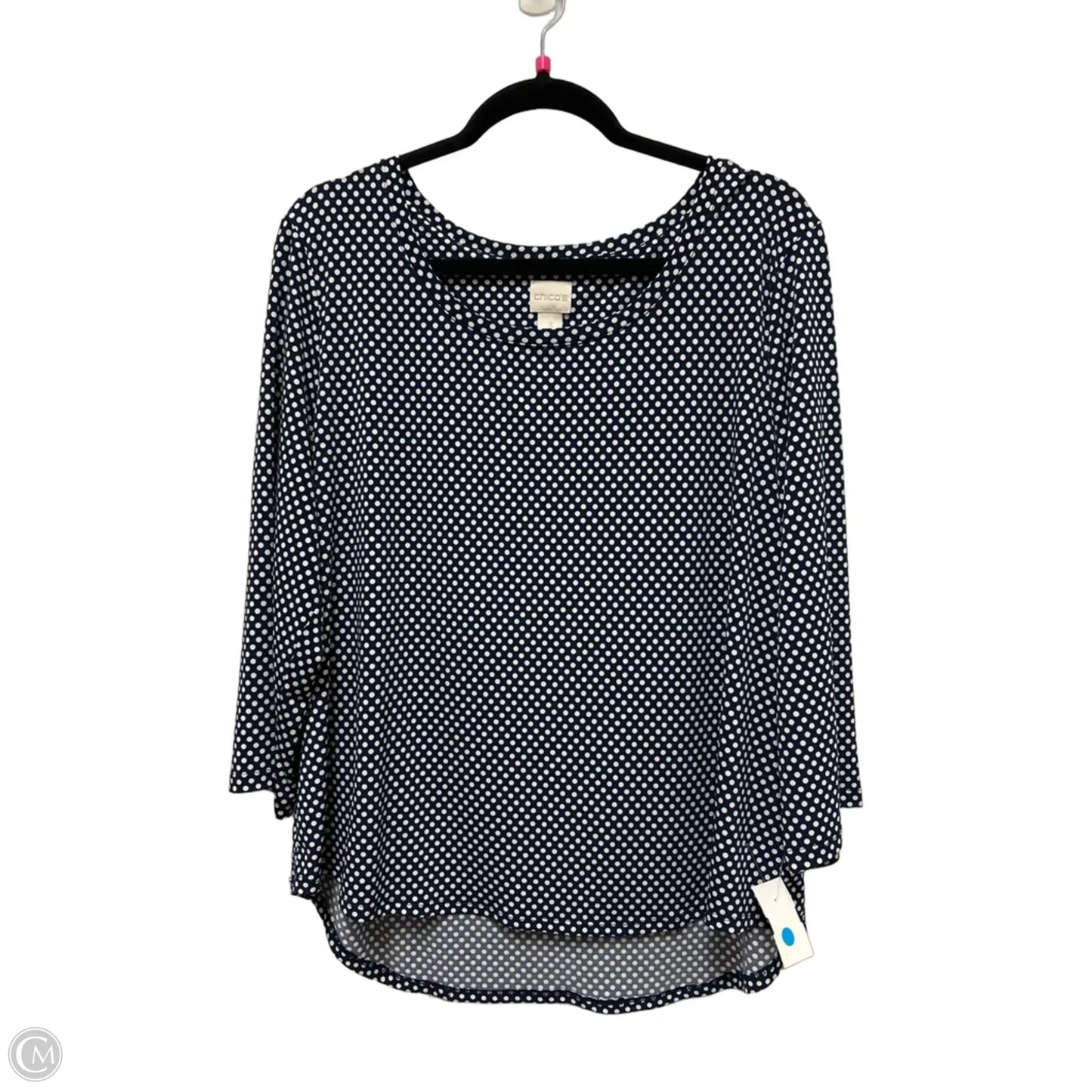 Top Long Sleeve By Chicos In Navy, Size: Xl