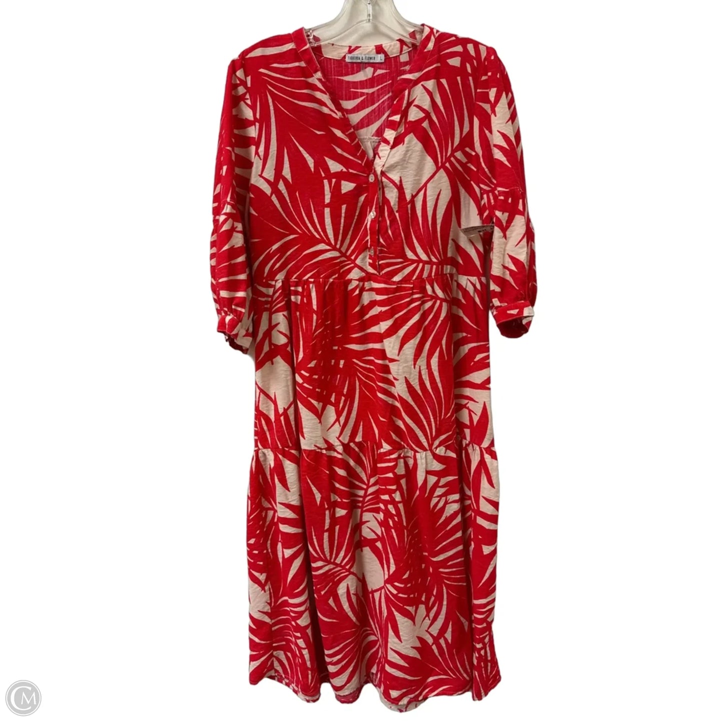 Dress Casual Maxi By Figuero & Flower In Pink, Size: L