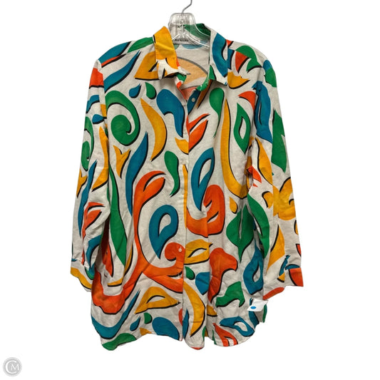 Tunic Long Sleeve By Clothes Mentor In Multi-colored, Size: Osfm