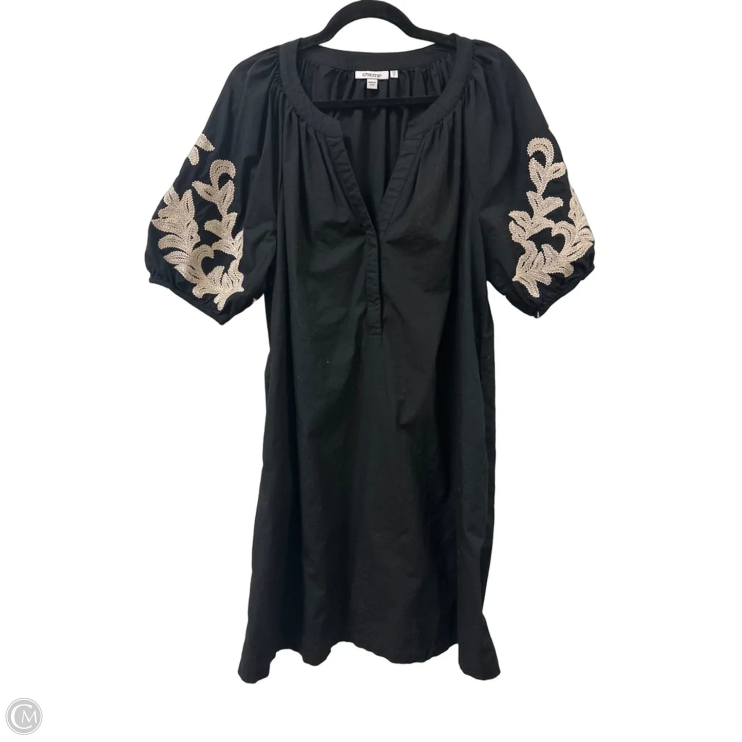 Dress Casual Midi By Chicos In Black, Size: S