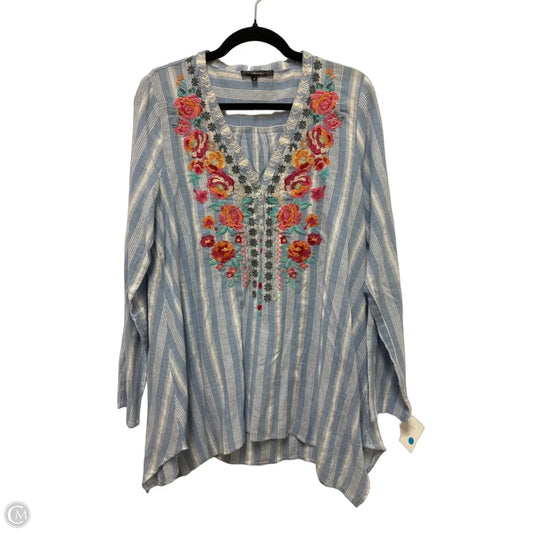 Tunic Long Sleeve By Andree By Unit In Blue, Size: L
