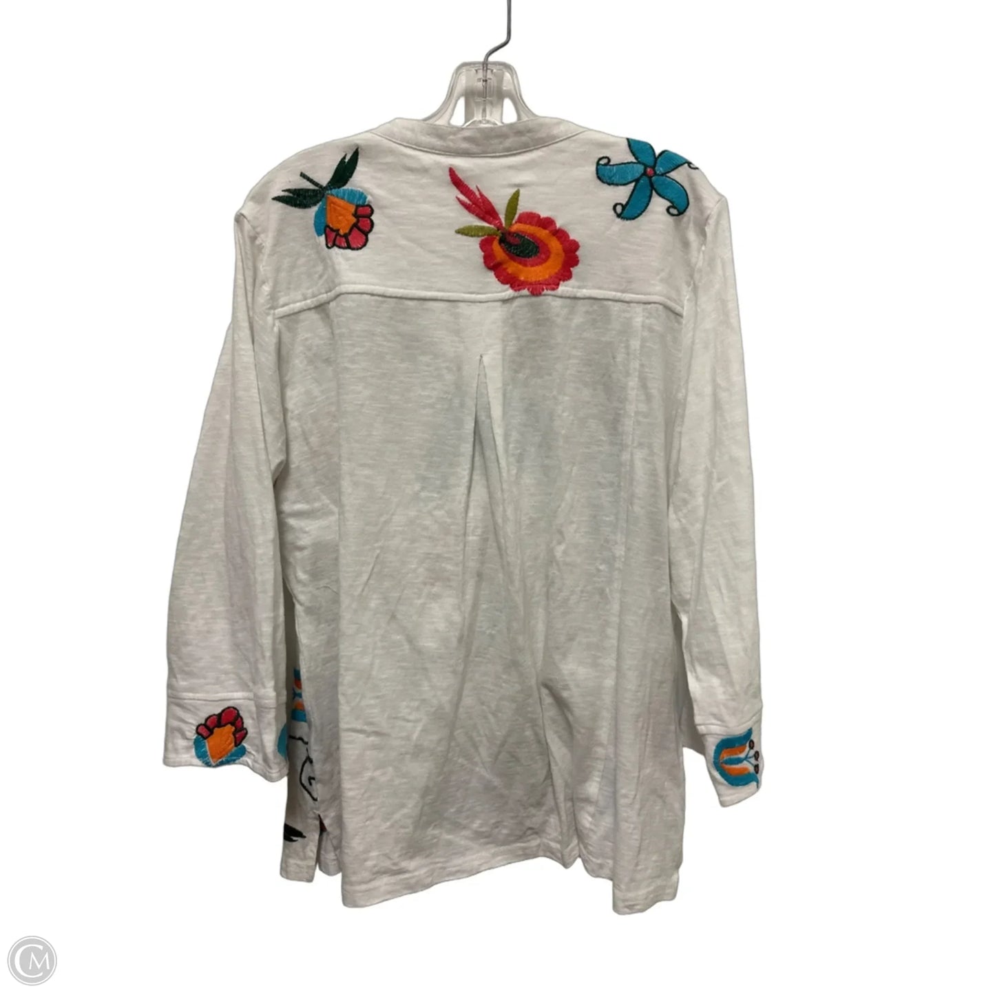 Top Long Sleeve By Parsley & Sage In White, Size: Xl