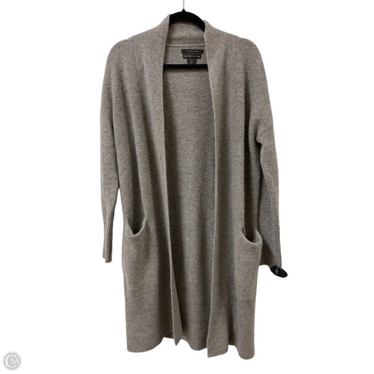 Sweater Cardigan Cashmere By Tahari In Grey, Size: M
