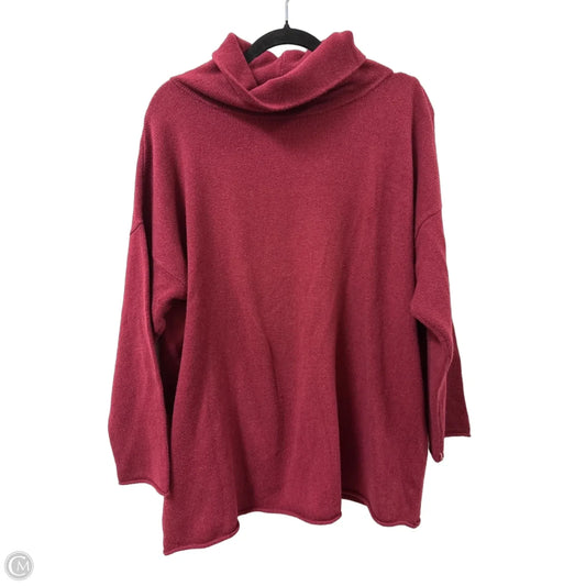 Sweater By Eileen Fisher In Red, Size: L