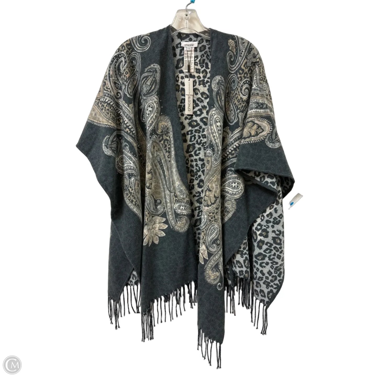 Shawl By Chicos In Grey, Size: Osfm