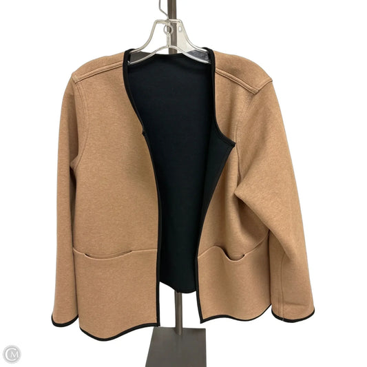 Sweater Cardigan By J. Jill In Black & Brown, Size: L