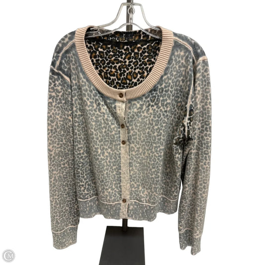 Sweater Cardigan By J Brand In Animal Print, Size: M
