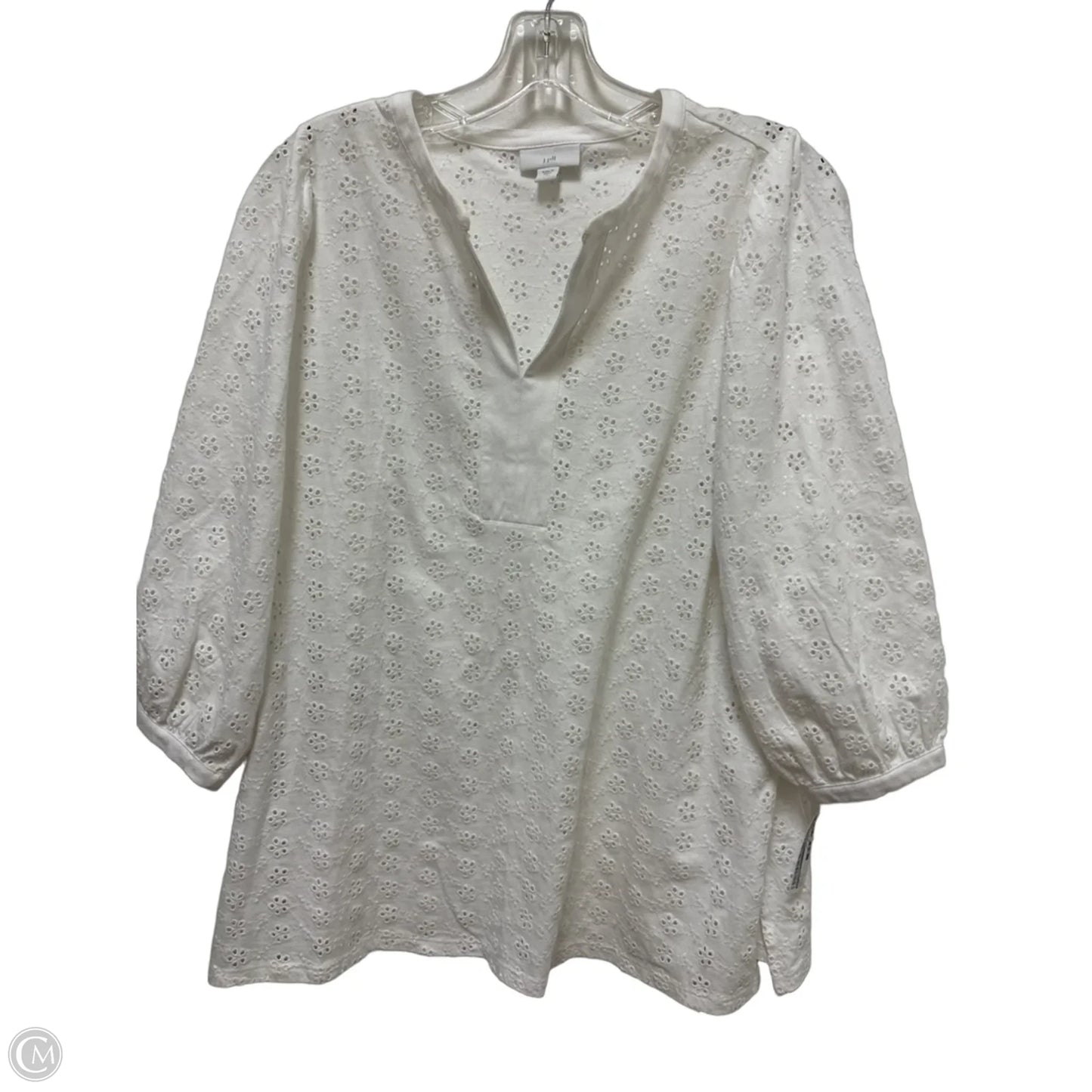 Top Long Sleeve By J. Jill In White, Size: S