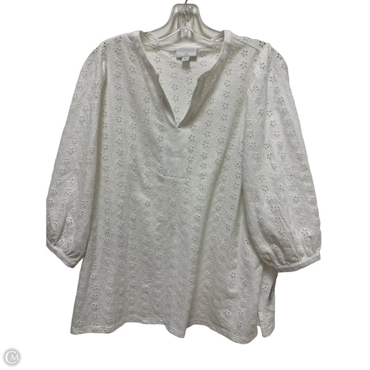 Top Long Sleeve By J. Jill In White, Size: S