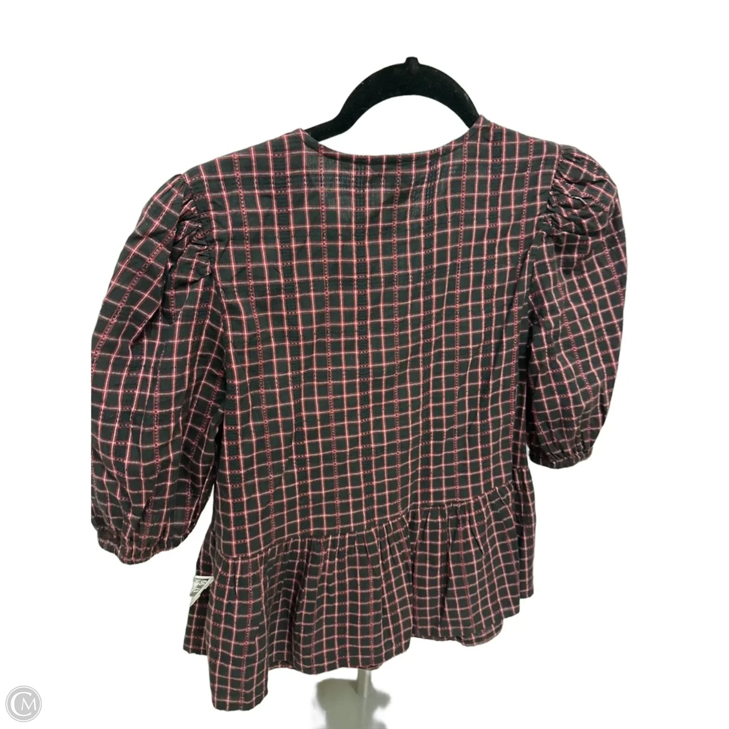 Top Short Sleeve By Time And Tru In Black & Red, Size: Xs