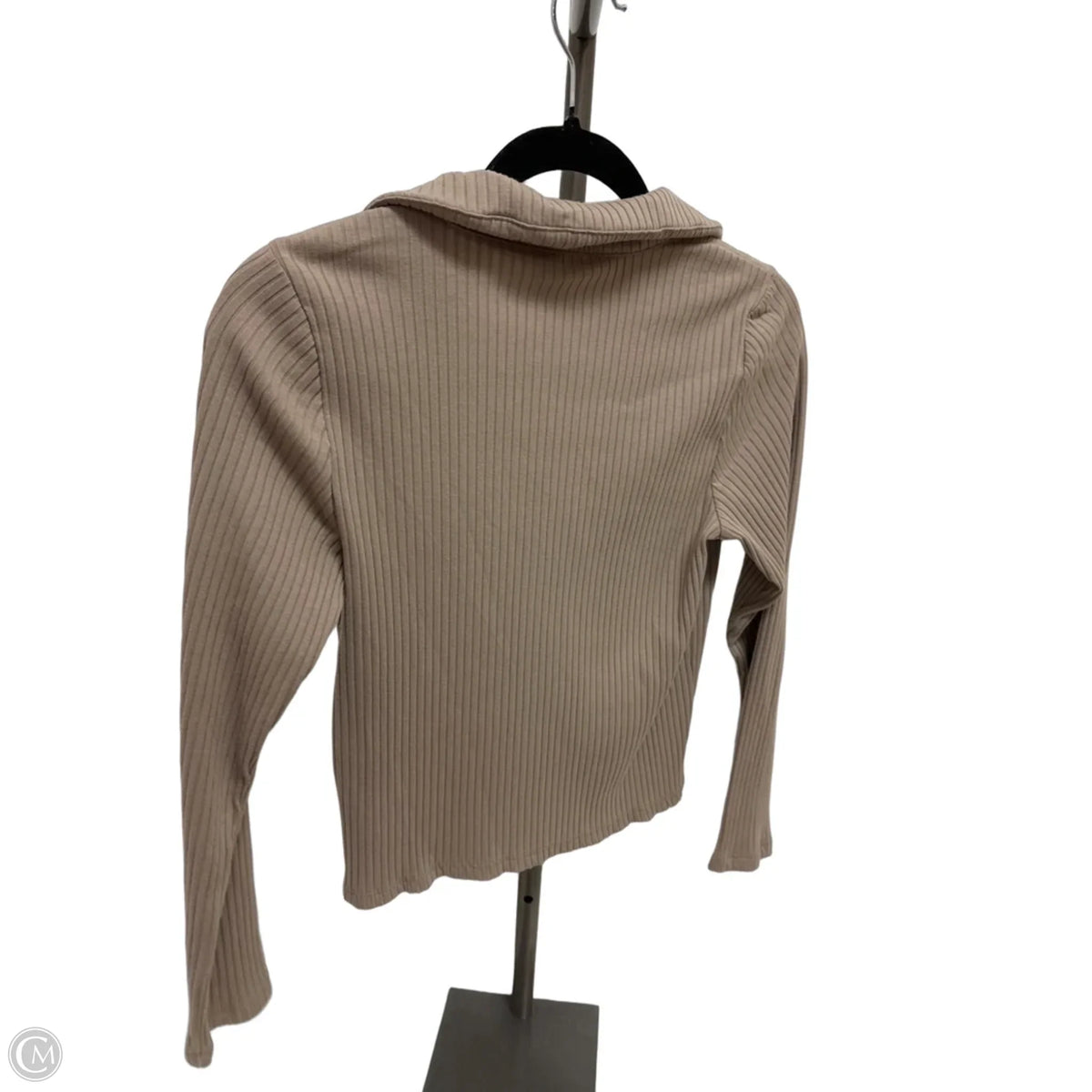 Blouse Long Sleeve By Old Navy In Tan, Size: S