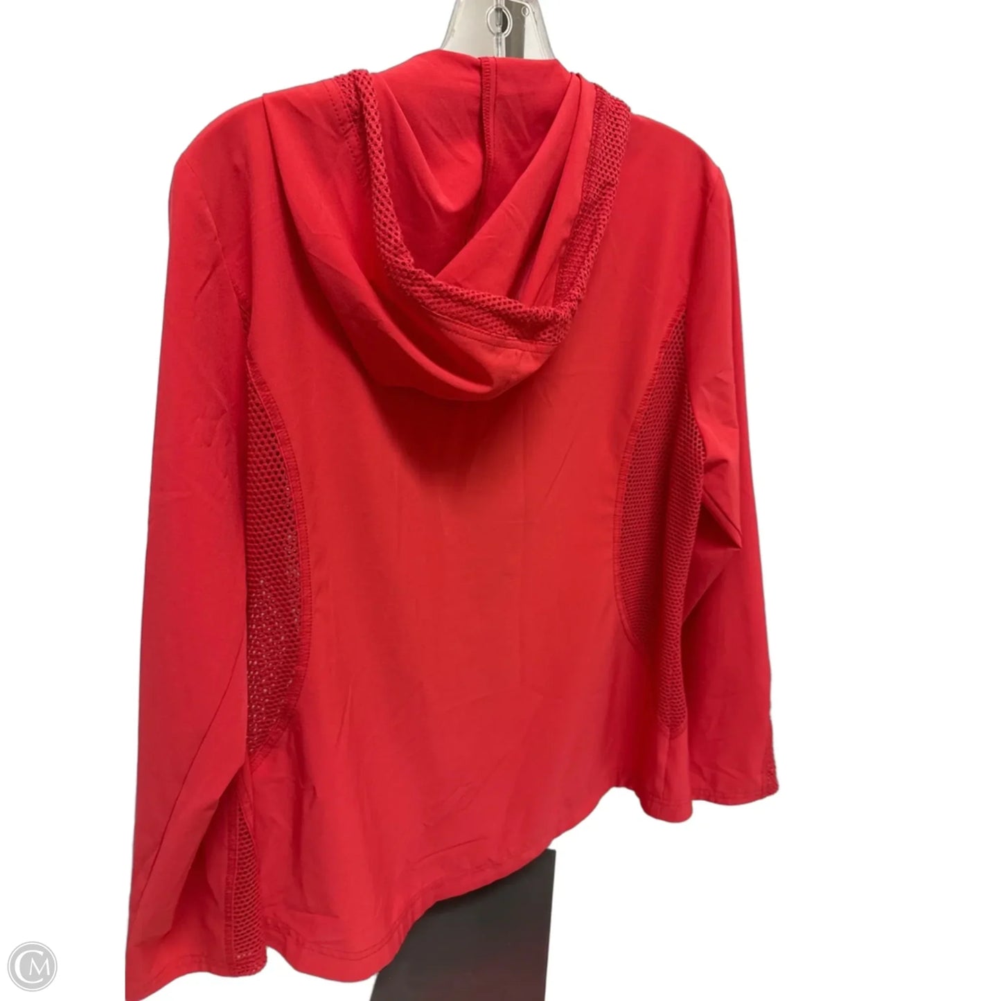 Athletic Jacket By Chicos In Coral, Size: L