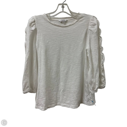 Top Long Sleeve By Crown And Ivy In White, Size: S