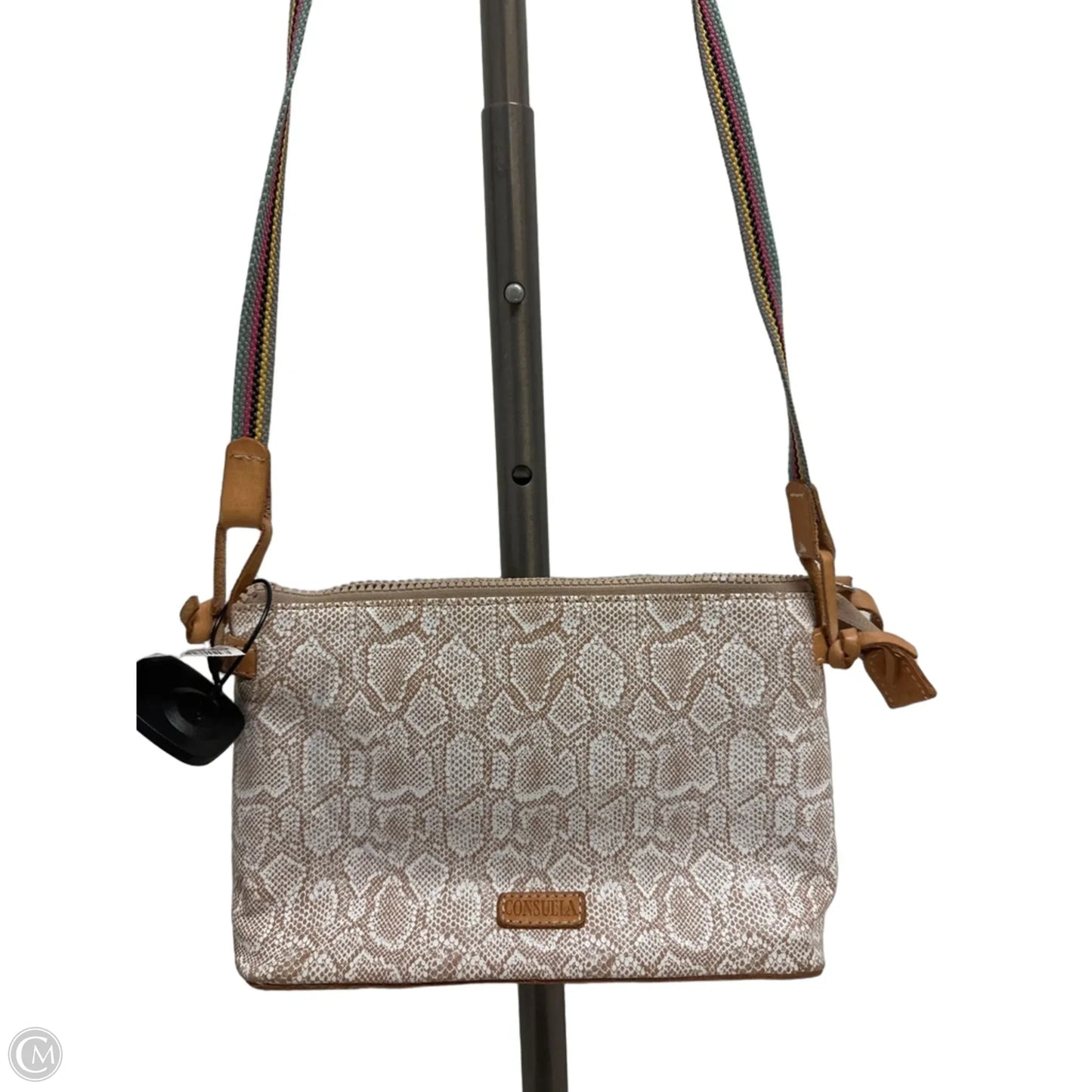 Handbag Leather By Consuela, Size: Medium