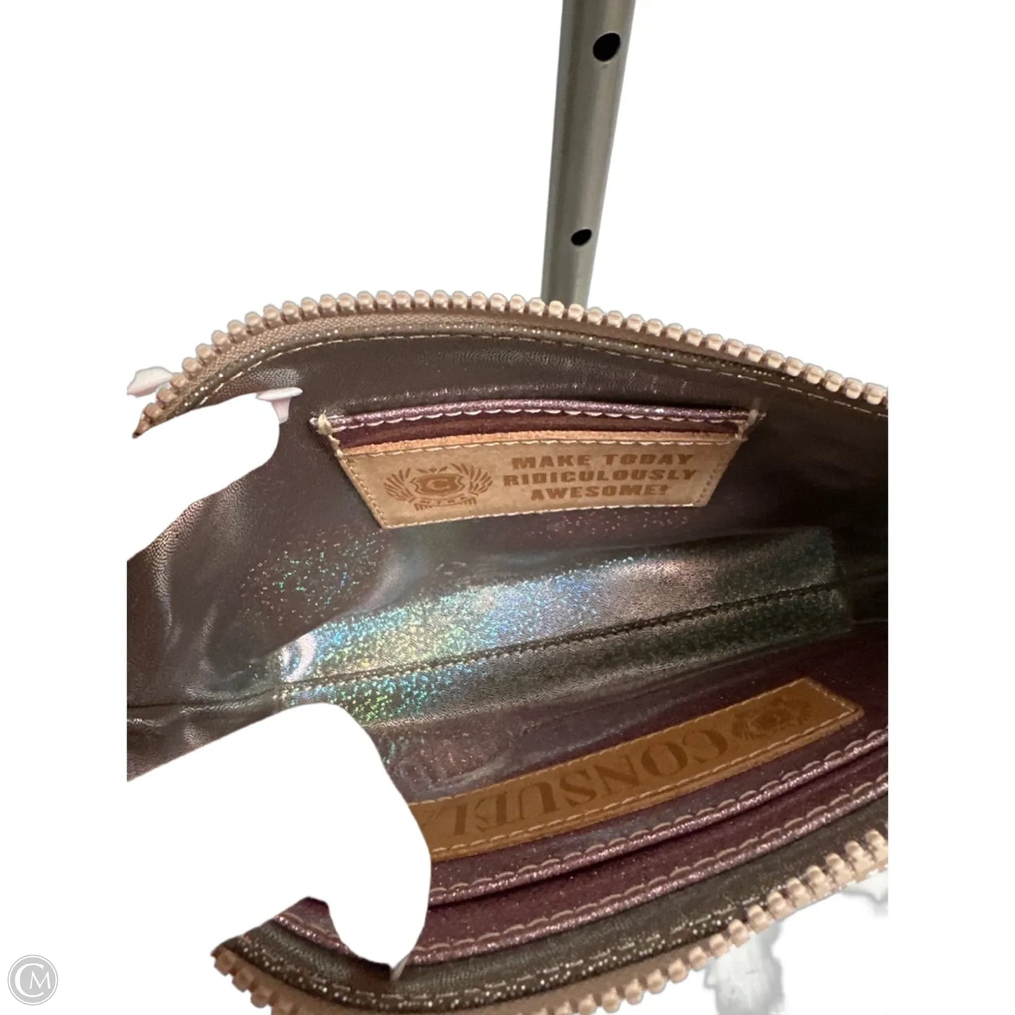 Handbag Leather By Consuela, Size: Medium
