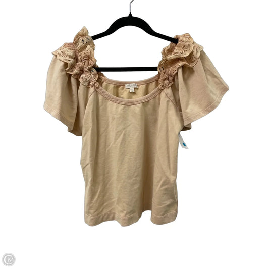 Top Short Sleeve By Pilcro In Cream, Size: S