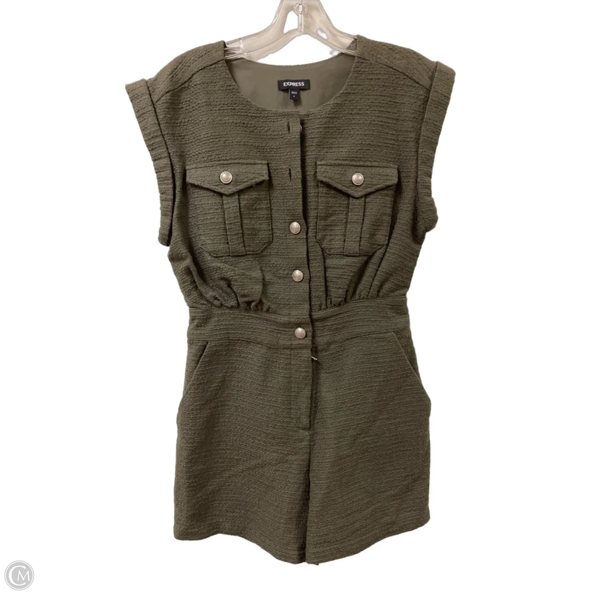 Romper By Express In Green, Size: S