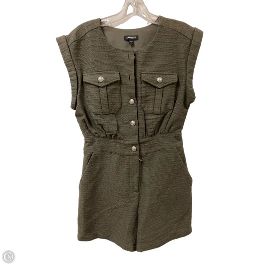 Romper By Express In Green, Size: S