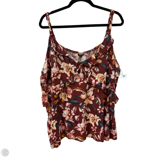 Top Sleeveless By Torrid In Floral Print, Size: 4x