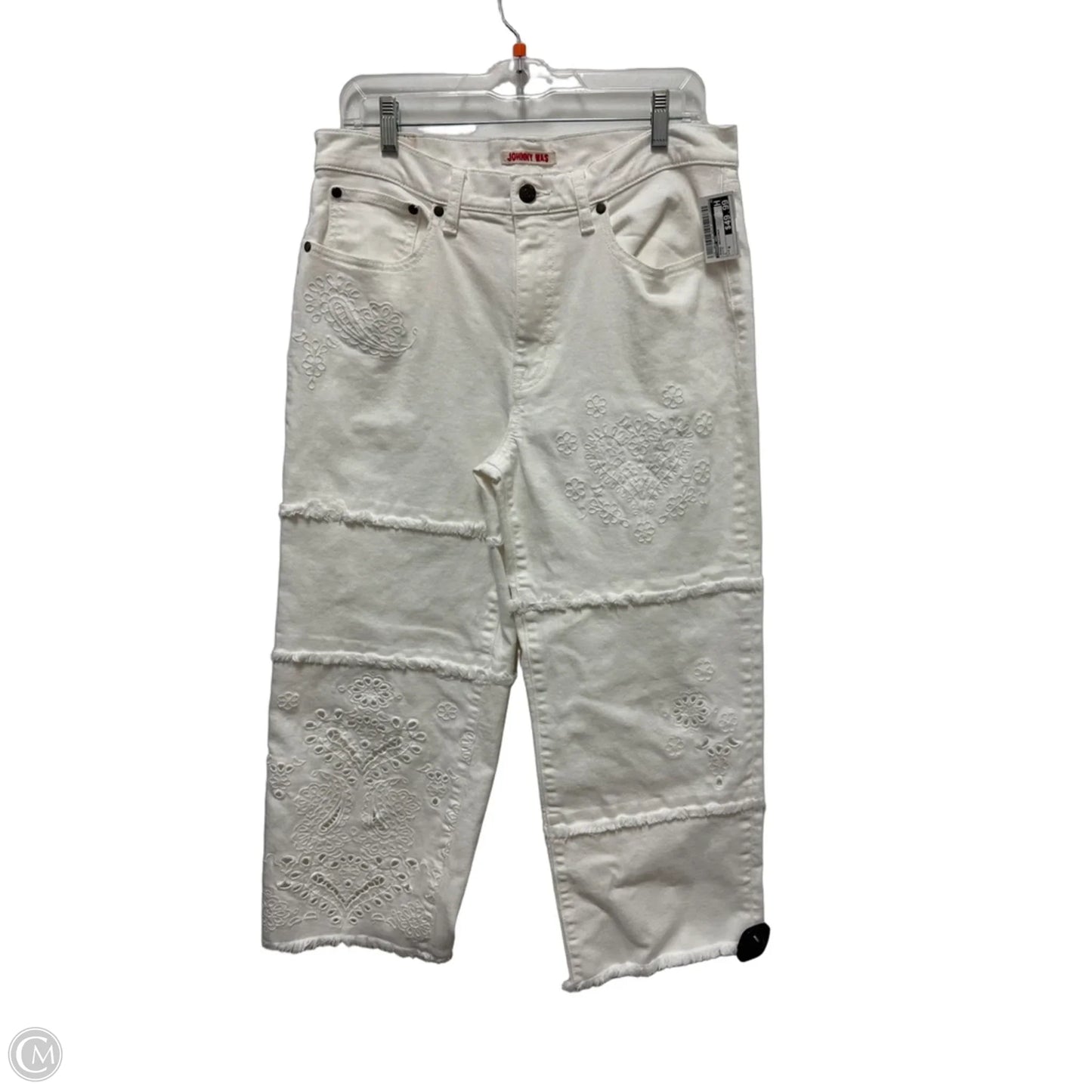 Jeans Designer By Johnny Was In White, Size: 8
