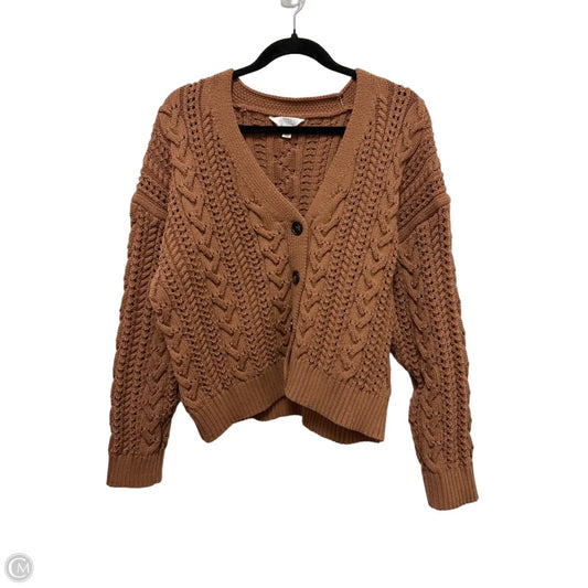 Sweater Cardigan By Time And Tru In Brown, Size: L