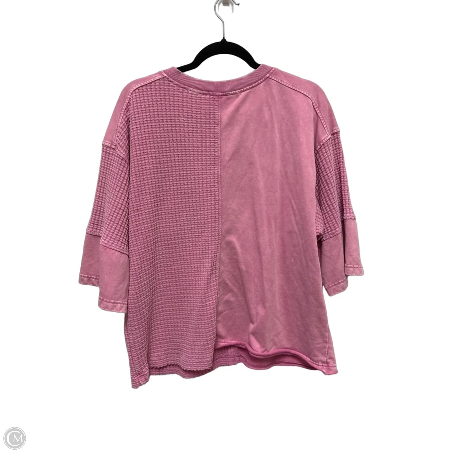 Top Short Sleeve By Easel In Pink, Size: L