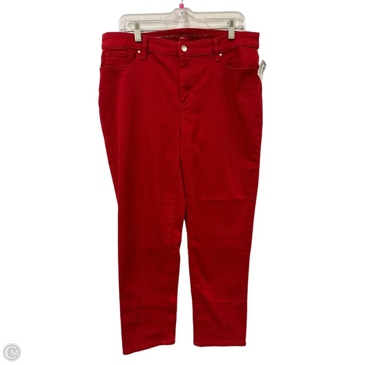 Jeans Skinny By Chicos In Red, Size: 14