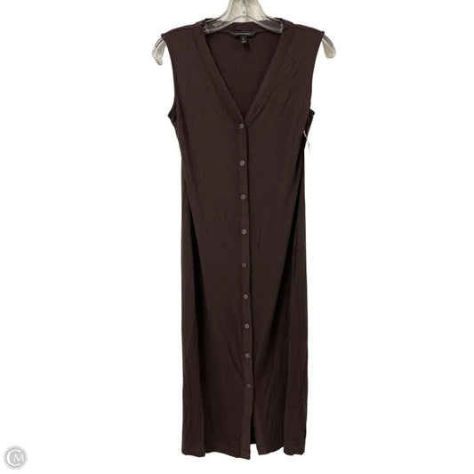Dress Casual Midi By Banana Republic In Brown, Size: M