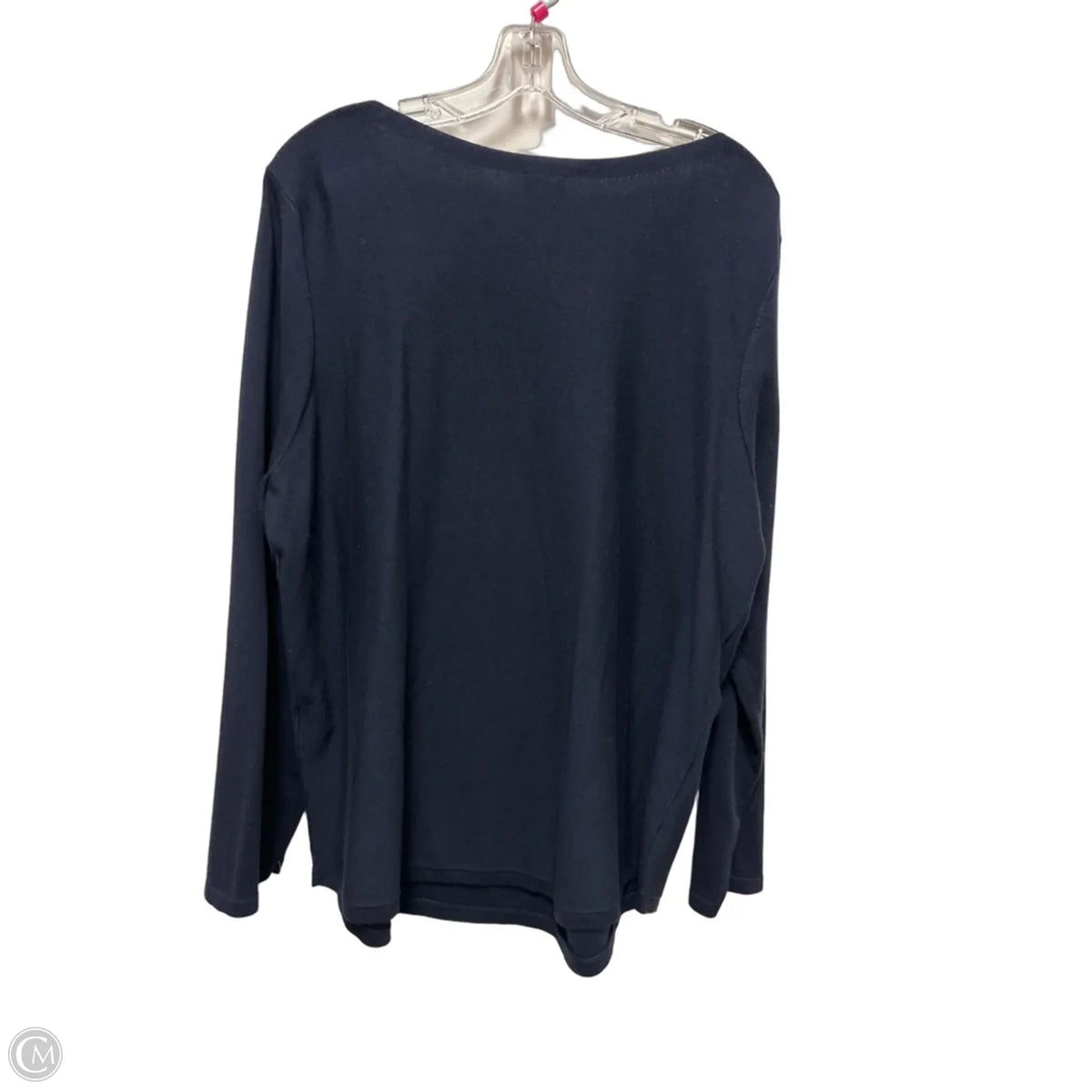 Top Long Sleeve By Chicos In Navy, Size: 1x
