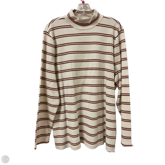Top Long Sleeve By Talbots In Cream, Size: 3x
