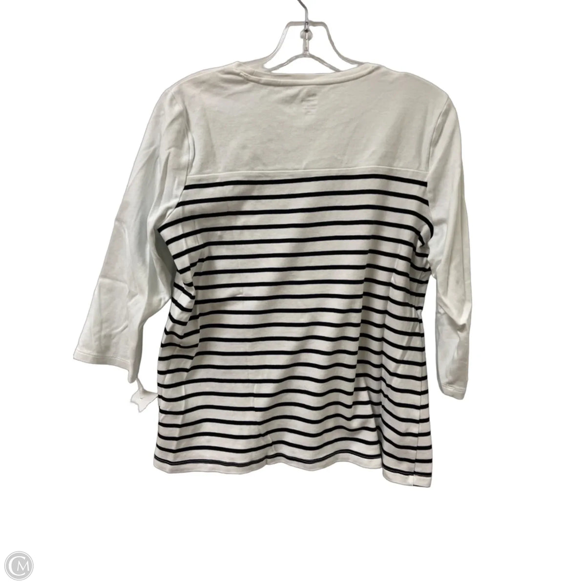 Top Long Sleeve By Kim Rogers In Striped Pattern, Size: M
