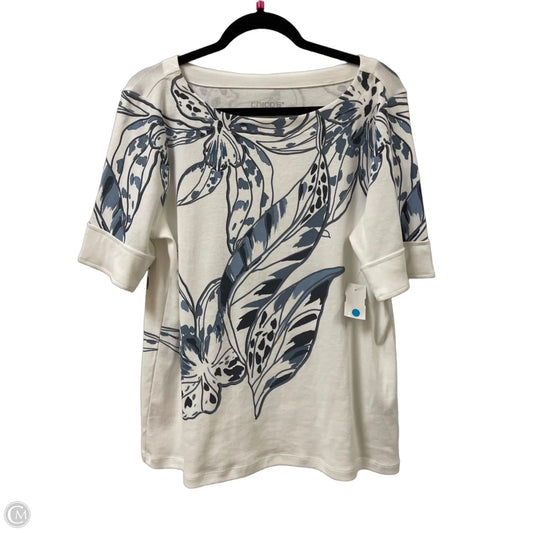 Top Short Sleeve By Chicos In Blue, Size: L