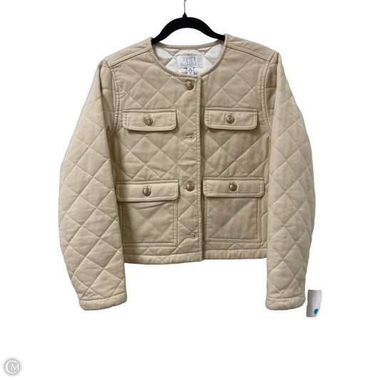 Jacket Puffer & Quilted By Time And Tru In Cream, Size: M