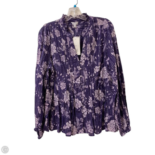 Top Long Sleeve By Crown And Ivy In Purple, Size: L