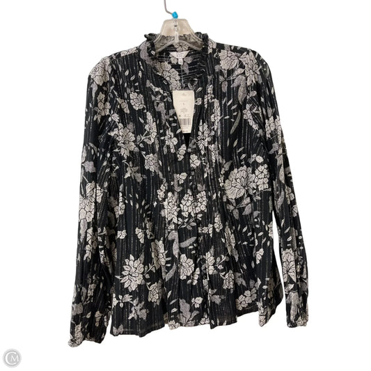 Top Long Sleeve By Crown And Ivy In Black, Size: L