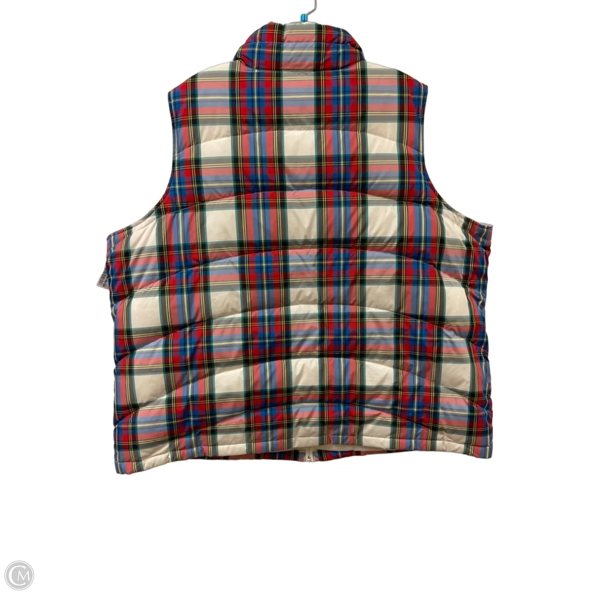 Vest Puffer & Quilted By Lands End In Plaid Pattern, Size: 3x