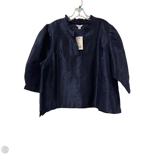 Top Long Sleeve By Crown And Ivy In Navy, Size: 3x