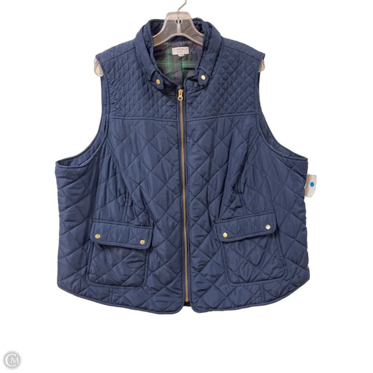 Vest Puffer & Quilted By Crown And Ivy In Navy, Size: 3x