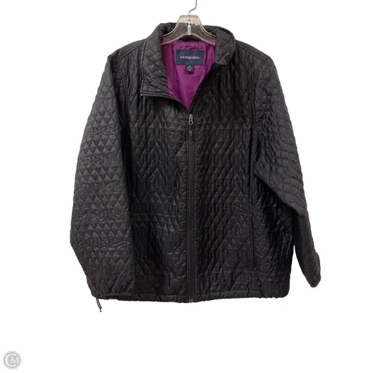 Coat Puffer & Quilted By Lands End In Black, Size: 3x