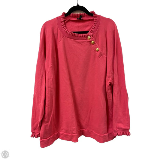 Sweater By Talbots In Pink, Size: 3x