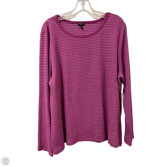 Top Long Sleeve By Talbots In Purple, Size: 3x