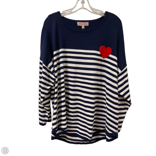 Top Long Sleeve By Philosophy In Blue, Size: 2x