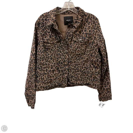 Jacket Denim By Nine West In Animal Print, Size: Xl