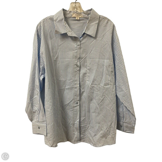 Blouse Long Sleeve By No Comment In Blue, Size: Xl