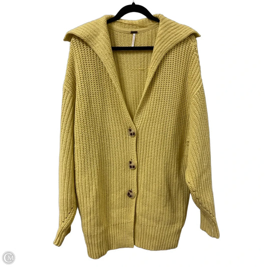 Sweater Cardigan By Free People In Yellow, Size: S