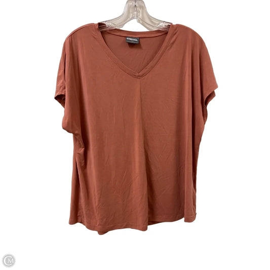Athletic Top Short Sleeve By 32 Degrees In Orange, Size: L