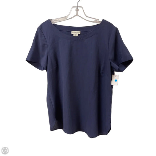 Top Short Sleeve By Adrienne Vittadini In Navy, Size: M