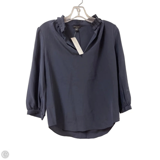 Top Long Sleeve By Ann Taylor In Navy, Size: Xs