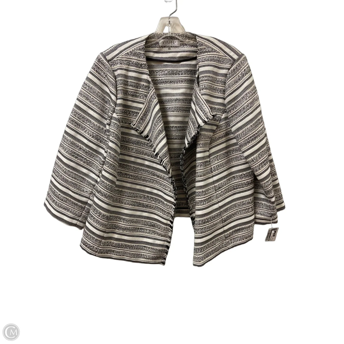 Blazer By Kasper In Black & Cream, Size: 2x