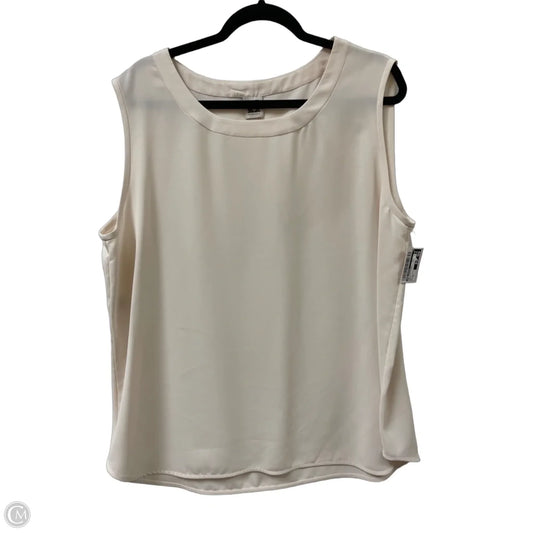 Top Sleeveless By Anne Klein In Cream, Size: 2x